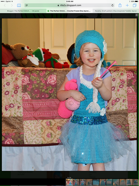 Elsa (inspired) Toddler Apron
