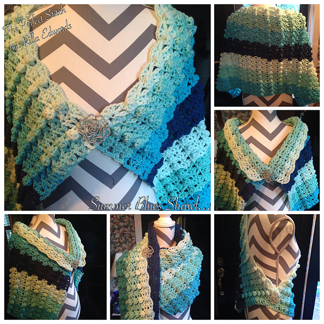 Summer Blues Shawl