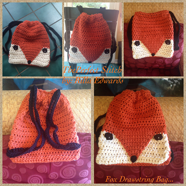 Fox Drawstring Bag