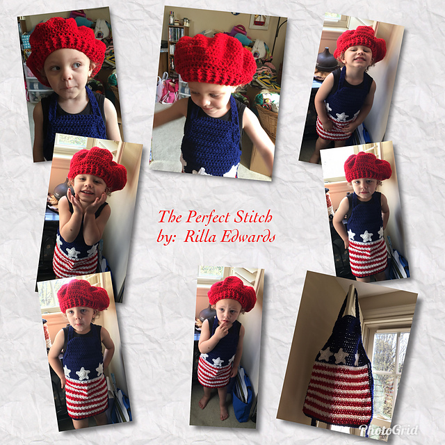 Patriotic/Summer Apron & Hat