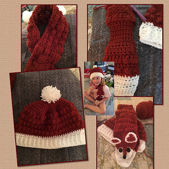 Fox Hat and Scarf Set