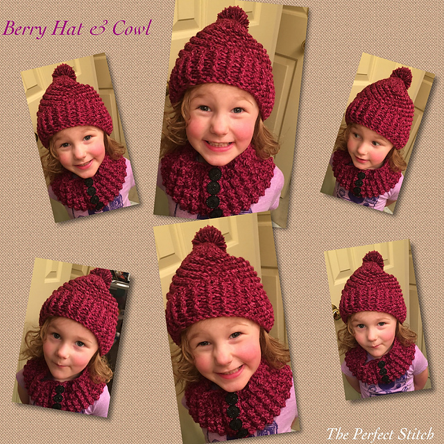 Berry Hat & Cowl Set
