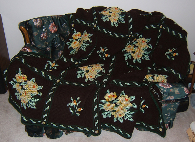 Rose Afghan