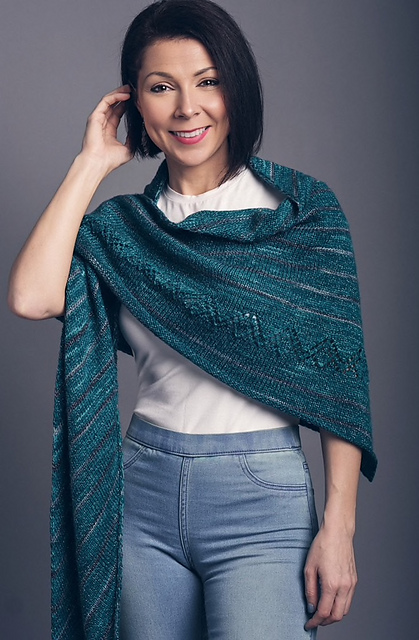 Cool Comfort Asymmetric Shawl