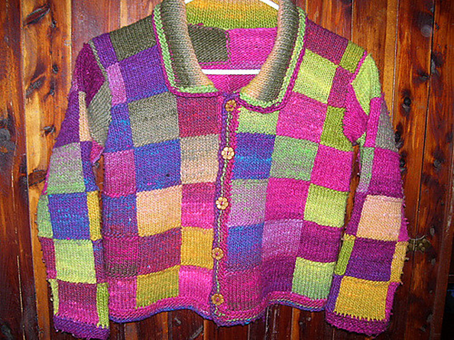 Y-506A Patch Work Sweater