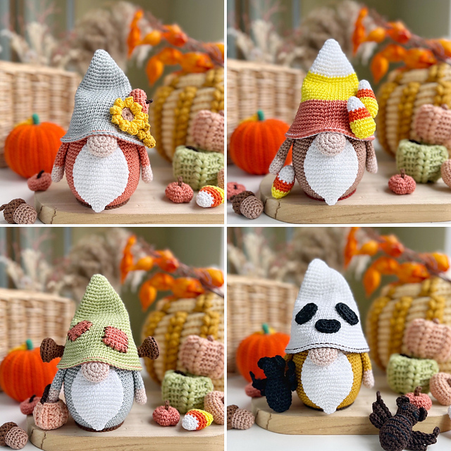 Crochet Halloween Gnomes