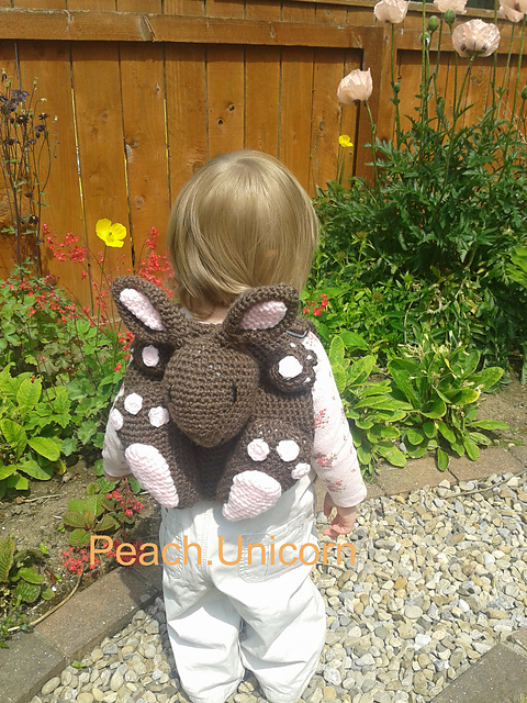 Bunny Rabbit Amigurumi Kids Backpack