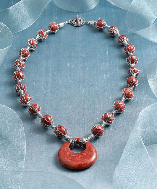 Ravelry: Red in Silver Necklace pattern by Rosemary (Romi) Hill