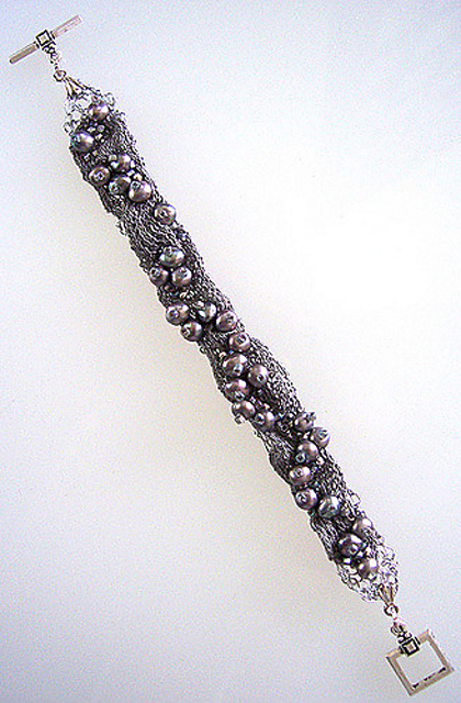 Silk and Pearls Bracelet
