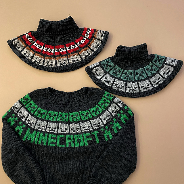 Ravelry: Minecraft hals pattern by Ruta D.