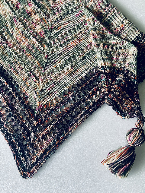 Duality Kerchief Scarf—Knit