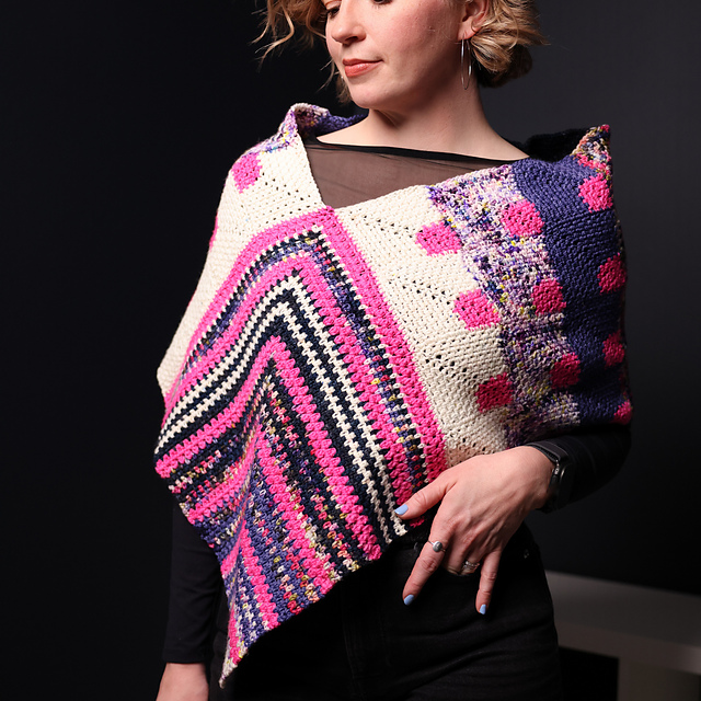 Tessellated Poncho—Crochet