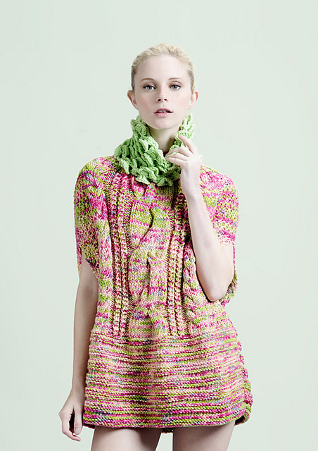 Forest short poncho
