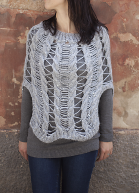 Pluma and Paillettes poncho