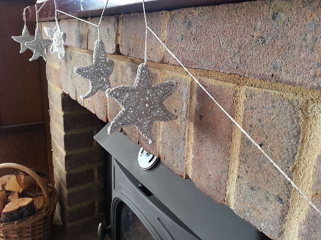 Crochet Christmas Star Garland