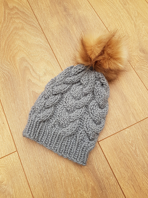 Knitted Plaits Beanie