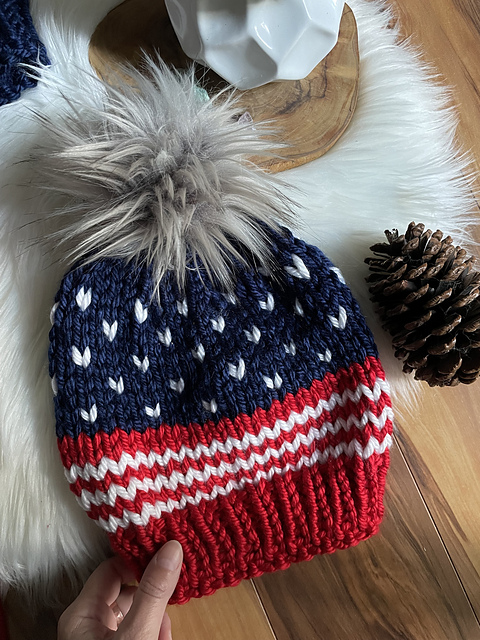 American Flag Beanie Hat