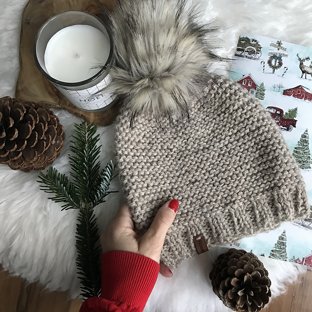 Taupe Sophistication Beanie Hat