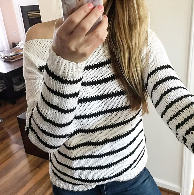 Sailor Striped Women's Cotton Sweater