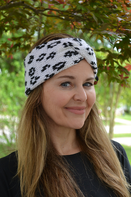 Snow Leopard Twisted Headband