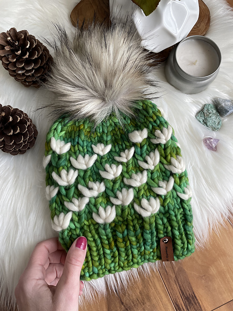 Ravelry: Lotus Print Beanie Hat pattern by Rosehip Lane