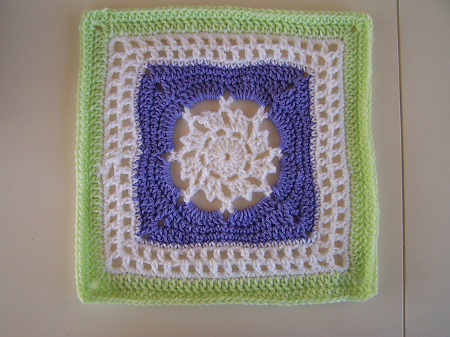 Picots and Lace Afghan Square