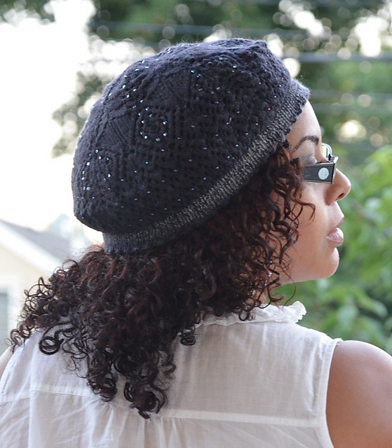 There Be Dragonflies Beaded Beret