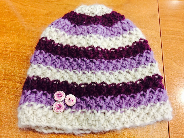 Design F - Moss Stitch Hat