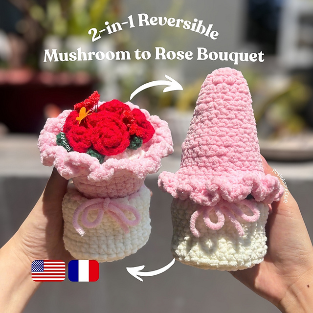 2in1 Reversible Mushroom To Rose Bouquet