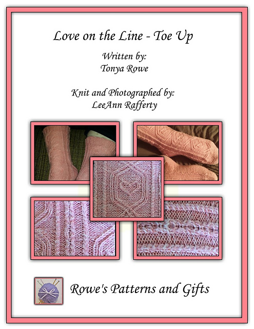 Love on the Line - Toe Up Sock