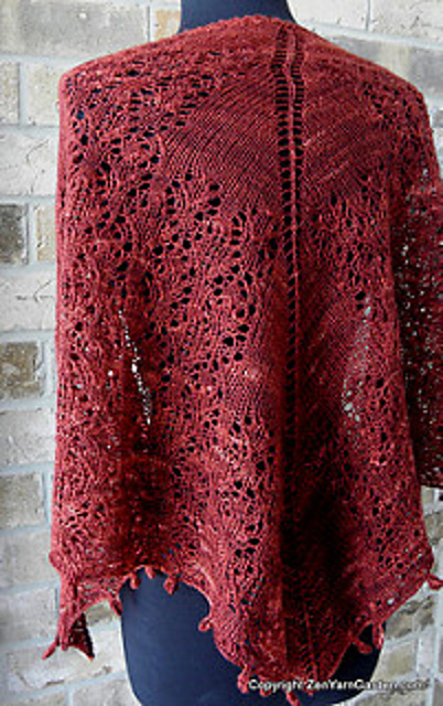 Fiore Rosa Shawl