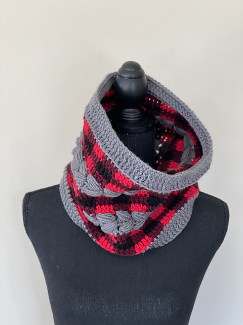Buffalo Plaid and Plaits COWL