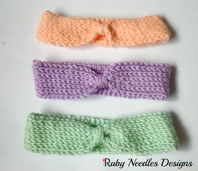 Knit Look Bow Headband