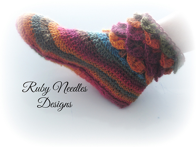 Ravelry: Crocodile Stitch Boots Adult pattern by Ruby Needles