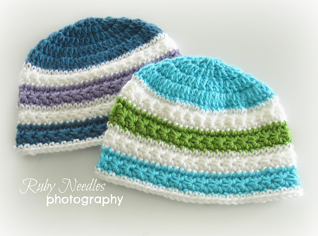 Starry Hats in Stripes - Newborn to Child