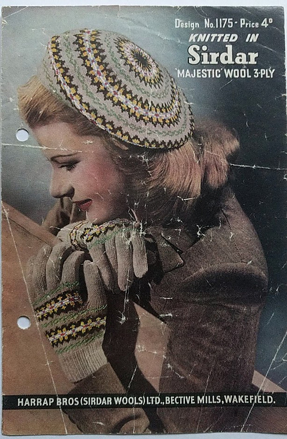 Design no. 1175 Ladies' Beret and Gloves