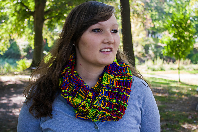 Drop Stitch Eyelet Infinity Scarf