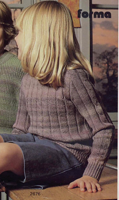 2676 Sweater with Cable Pattern