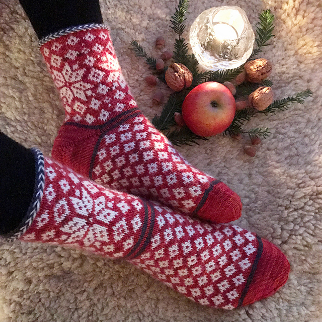 Winter Stars Socks