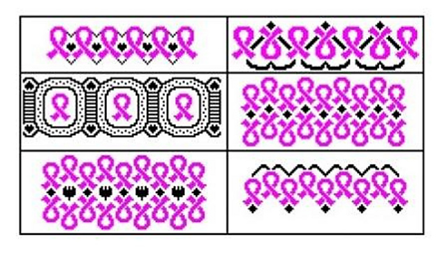 Pink Ribbon Borders
