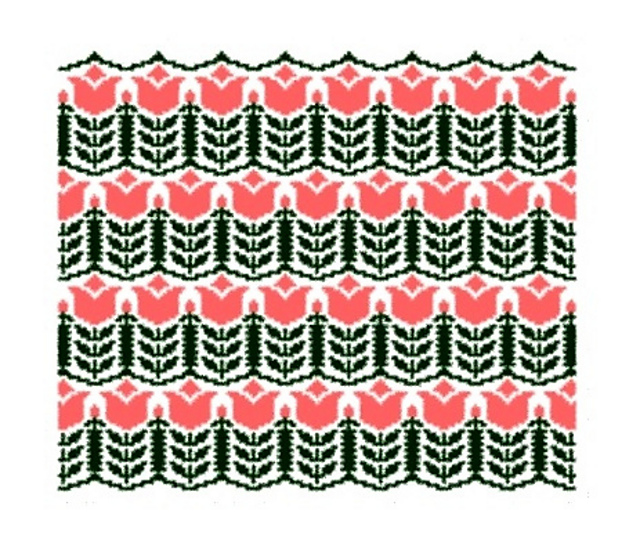 Floral Background Tapestry Crochet Chart