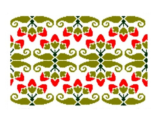 Red Bells Tapestry Crochet Chart