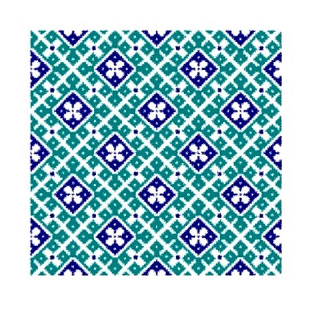 Green Ornament Tapestry Crochet Chart