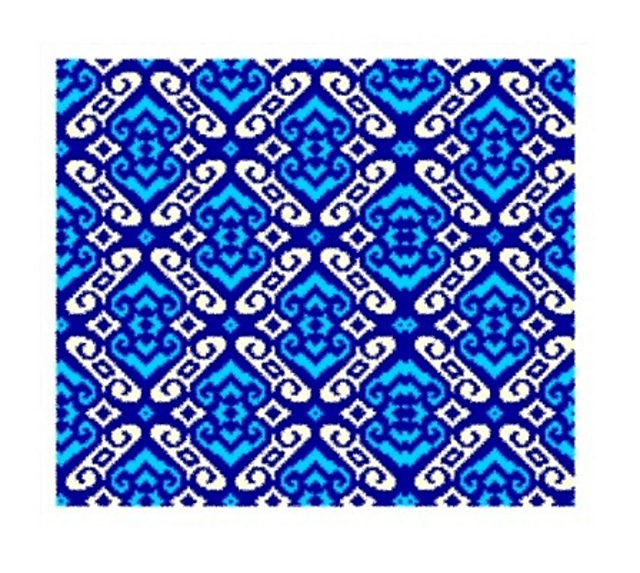 Blue Ornament Tapestry Crochet Chart