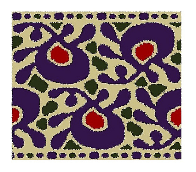 Purple Cat's Eye Charm Tapestry Crochet Chart