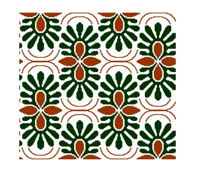 Green Plumage Tapestry Crochet Chart
