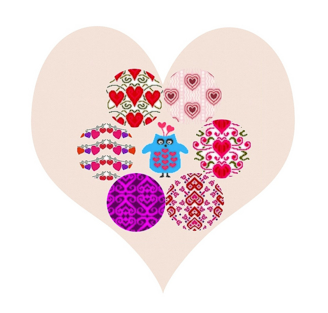 7 Valentine Charted Designs