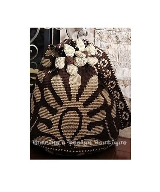 Green Plumage drawstring bag
