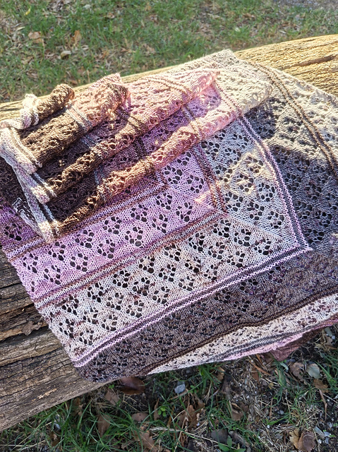 Fior di mora shawl