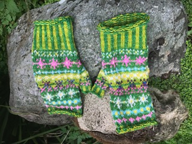 Late Summer Flowers Mitts